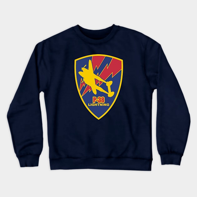 P-38 Lightning Crewneck Sweatshirt by Tailgunnerstudios